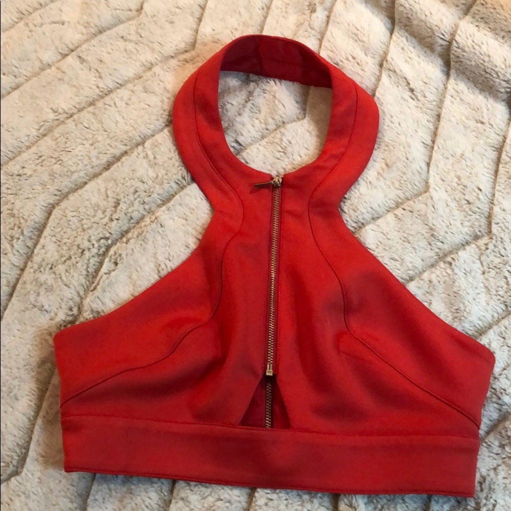 Red crop top nwot